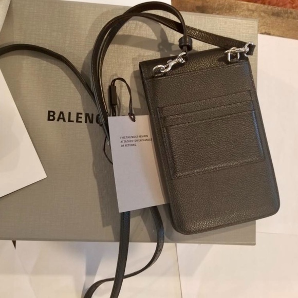 NWT Balenciaga Leather Crossbody Bag !!! 4.3"W x 7.1" H - Picture 3 of 5